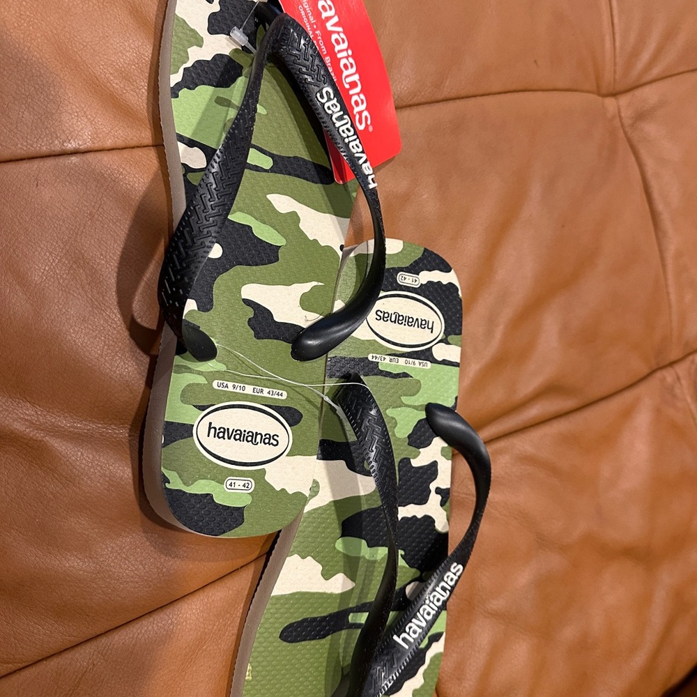 Havaianas Green Camouflage Flip Flops